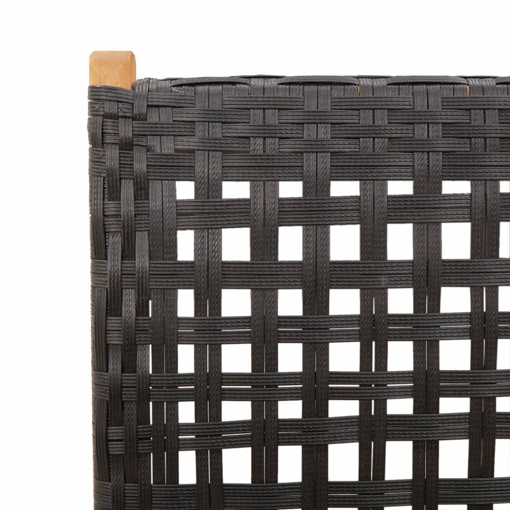 7 Piece Garden Dining Set Poly Rattan And Solid Wood