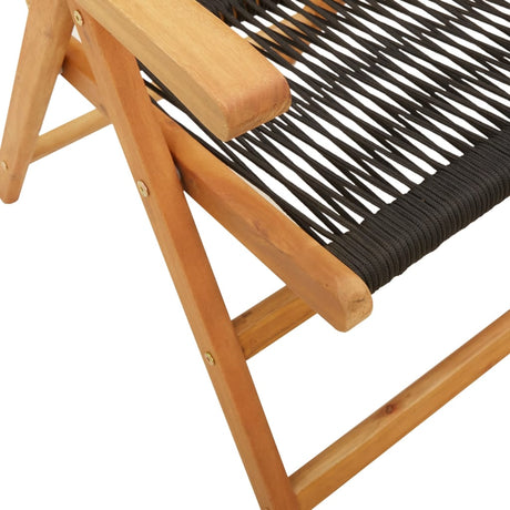 7 Piece Garden Dining Set Polypropylene And Solid Wood