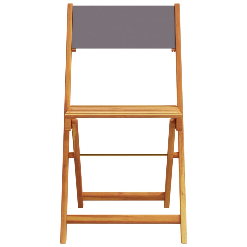 3 Piece Bistro Set Fabric And Solid Wood