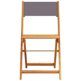 3 Piece Bistro Set Fabric And Solid Wood