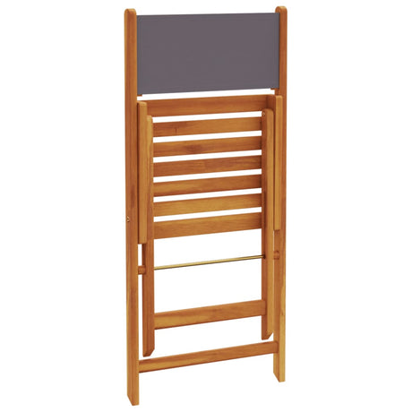 3 Piece Bistro Set Fabric And Solid Wood