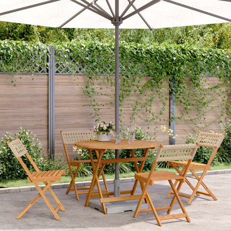 3 Piece Bistro Set Poly Rattan And Solid Wood