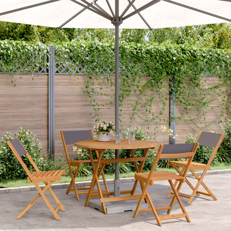 3 Piece Bistro Set Fabric And Solid Wood
