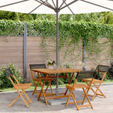 3 Piece Bistro Set Poly Rattan And Solid Wood