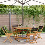 3 Piece Bistro Set Polypropylene And Solid Wood