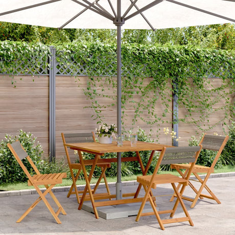 3 Piece Bistro Set Polypropylene And Solid Wood