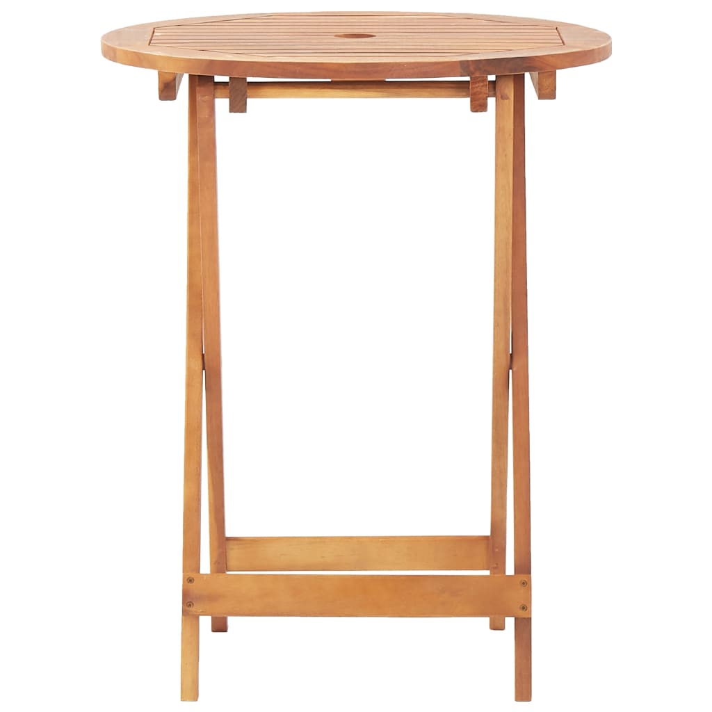 3 Piece Bistro Set Polypropylene And Solid Wood