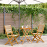 3 Piece Bistro Set Polypropylene And Solid Wood