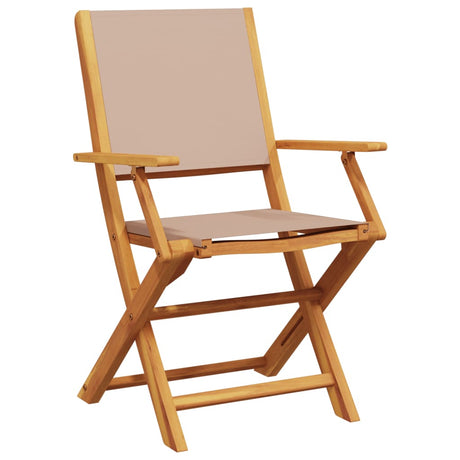 3 Piece Bistro Set Fabric And Solid Wood