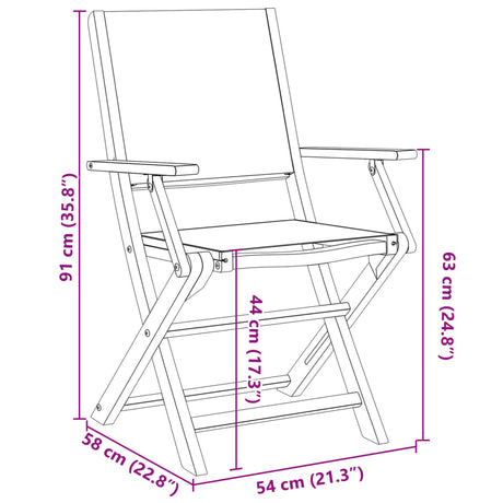3 Piece Bistro Set Fabric And Solid Wood
