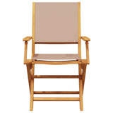3 Piece Bistro Set Fabric And Solid Wood
