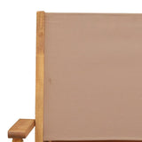 3 Piece Bistro Set Fabric And Solid Wood