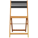 3 Piece Bistro Set Polypropylene And Solid Wood