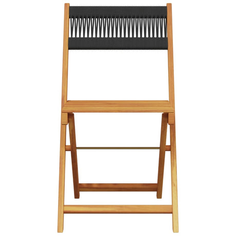 3 Piece Bistro Set Polypropylene And Solid Wood