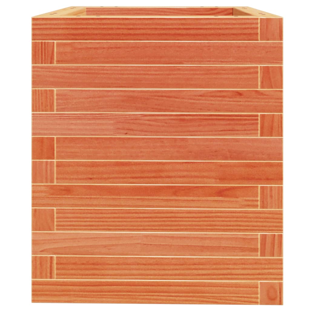 Garden Planter Wax Brown 40x40x46 cm Solid Wood Pine