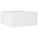 Garden Planter White 100x100x46 cm Solid Wood Pine