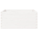 Garden Planter White 100x100x46 cm Solid Wood Pine