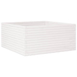 Garden Planter White 100x100x46 cm Solid Wood Pine