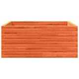 Garden Planter Wax Brown 110x110x46 cm Solid Wood Pine