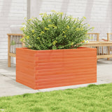 Garden Planter Wax Brown 90x60x46 cm Solid Wood Pine