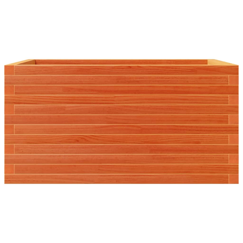 Garden Planter Wax Brown 90x60x46 cm Solid Wood Pine