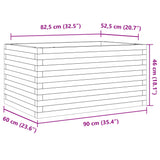Garden Planter Wax Brown 90x60x46 cm Solid Wood Pine