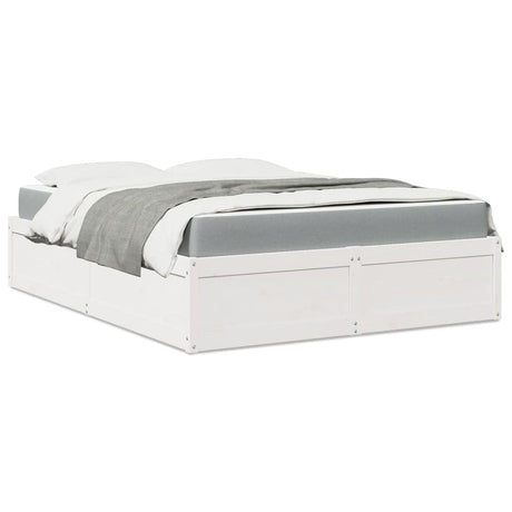 Bed With Mattress Super King Solid Wood Pine