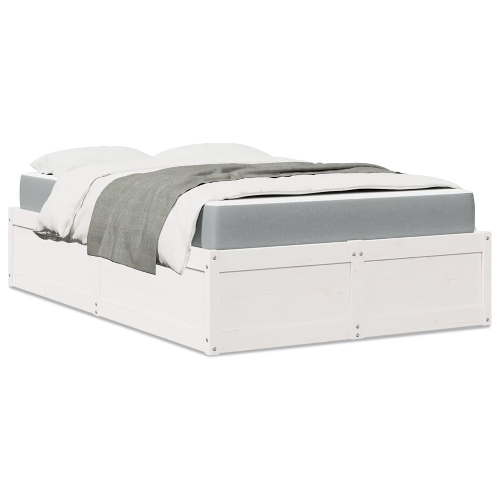 Bed With Mattress Super King Solid Wood Pine