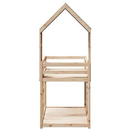 Bunk Bed Without Mattress Single Solid Wood Pine