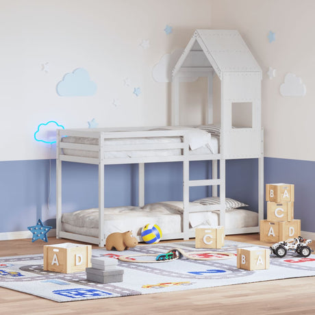 Bunk Bed Without Mattress Single Solid Wood Pine