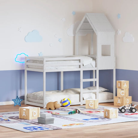 Bunk Bed Without Mattress Single Solid Wood Pine