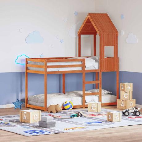 Bunk Bed Without Mattress Single Solid Wood Pine