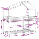 Bunk Bed Without Mattress Solid Wood Pine