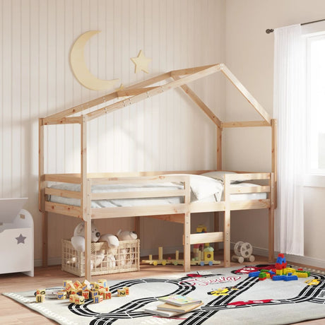 High Sleeper Bed Without Mattress Solid Wood Pine