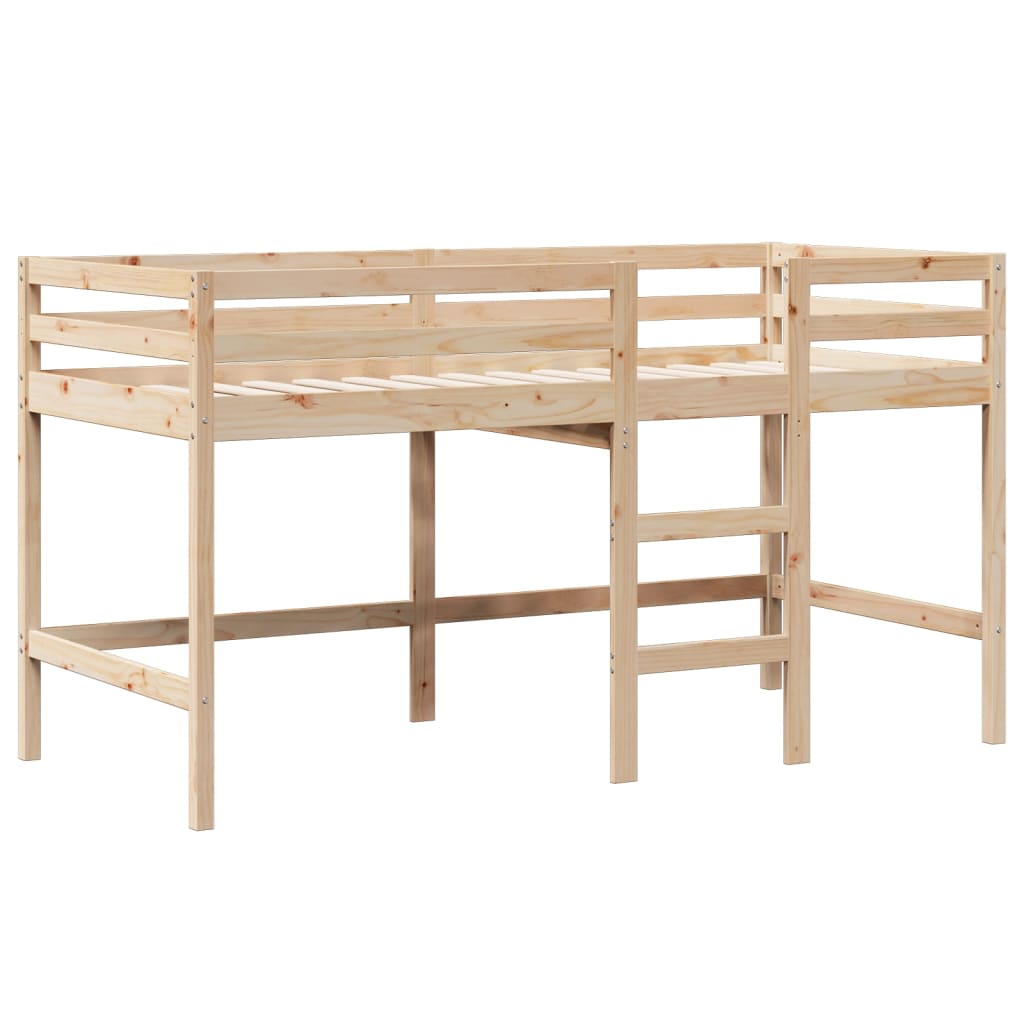 High Sleeper Bed without Mattress 80x200 cm Solid Wood Pine