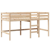 High Sleeper Bed without Mattress 80x200 cm Solid Wood Pine