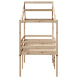 High Sleeper Bed without Mattress 80x200 cm Solid Wood Pine