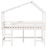 Loft Bed With Ladder And Roof Without Mattress Single