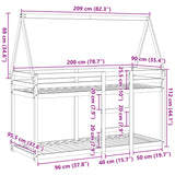Bunk Bed Without Mattress Solid Wood Pine