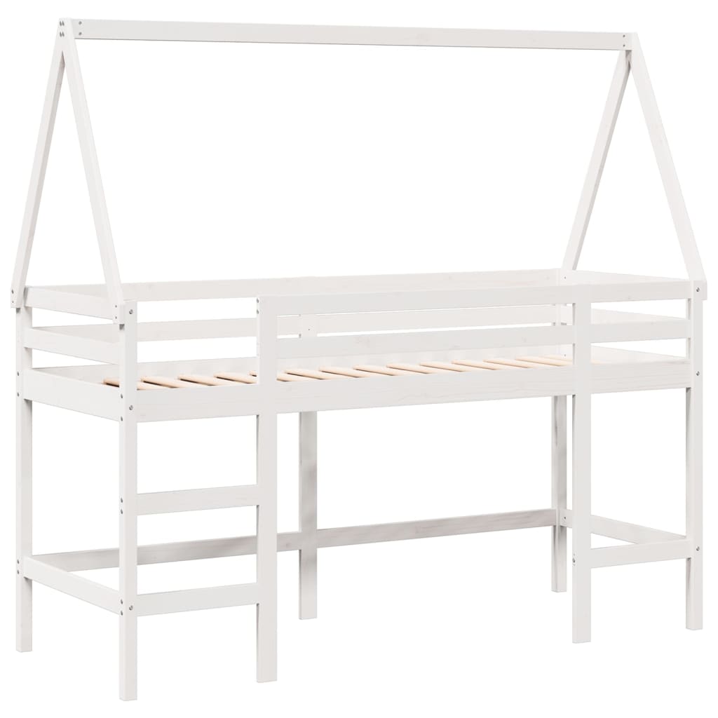 Loft Bed With Ladder And Roof Without Mattress