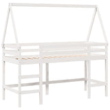 Loft Bed With Ladder And Roof Without Mattress