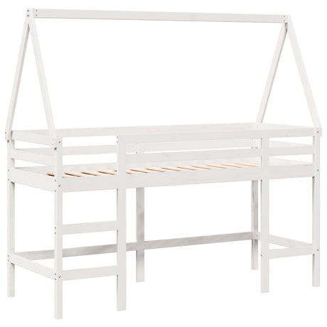 Loft Bed With Ladder And Roof Without Mattress
