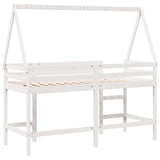Loft Bed With Ladder And Roof Without Mattress