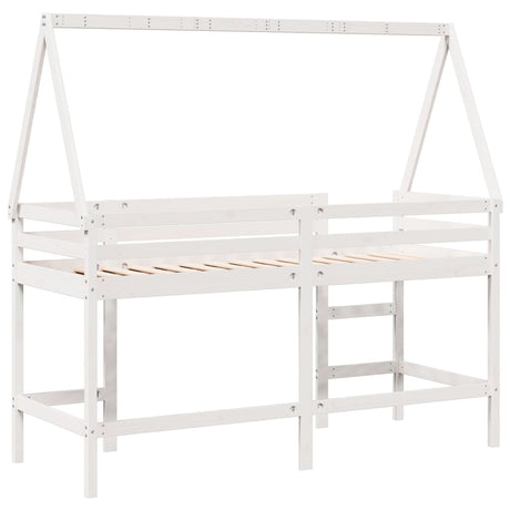 Loft Bed With Ladder And Roof Without Mattress