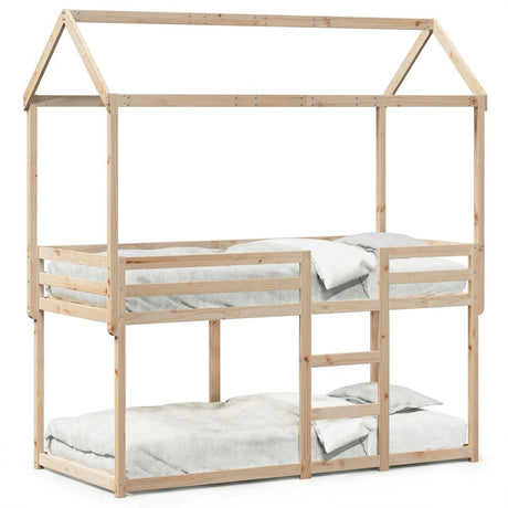 Bunk Bed Without Mattress Single Solid Wood Pine