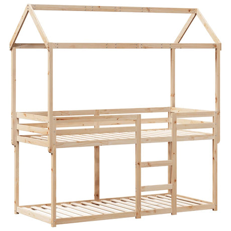Bunk Bed Without Mattress Single Solid Wood Pine