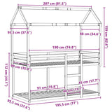 Bunk Bed Without Mattress Single Solid Wood Pine