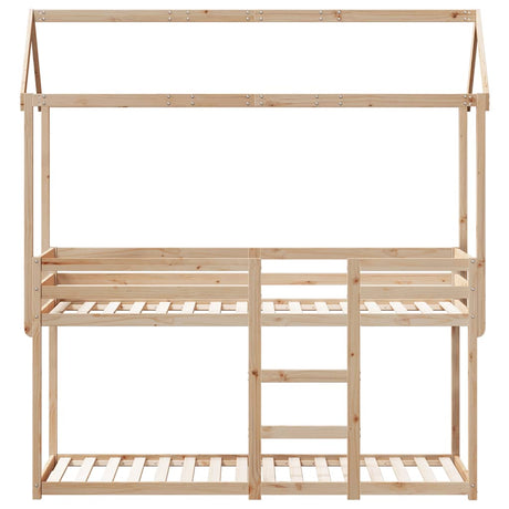 Bunk Bed Without Mattress Single Solid Wood Pine