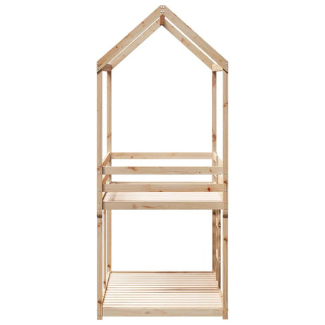 Bunk Bed Without Mattress Single Solid Wood Pine