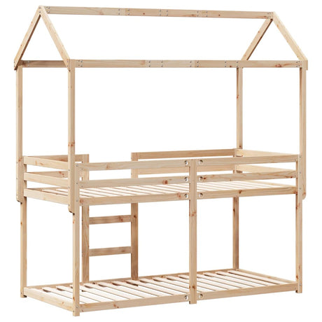 Bunk Bed Without Mattress Single Solid Wood Pine
